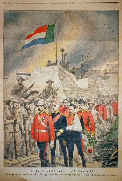 The War in Transvaal: the Capitulation of the English Garrison at Jamestown, illustration from Le Petit Journal, December 1899 by French School